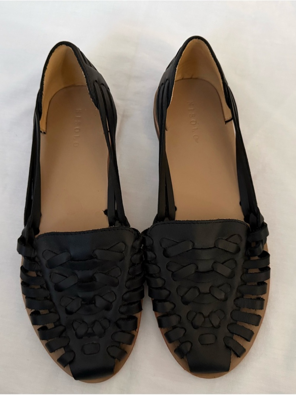 Nisolo Black Woven Leather Loafers